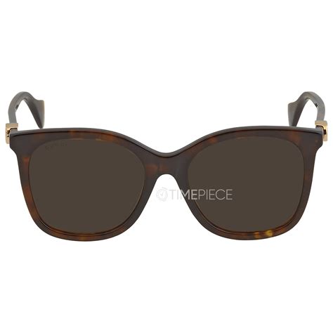 Gucci Brown Butterfly Ladies Sunglasses GG1071S 002 55